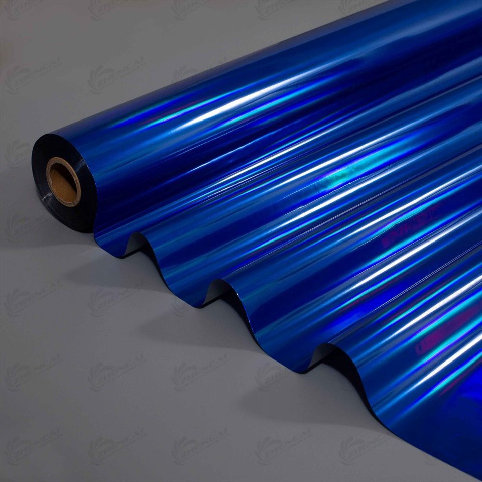Blue Holographic Plastic Foil